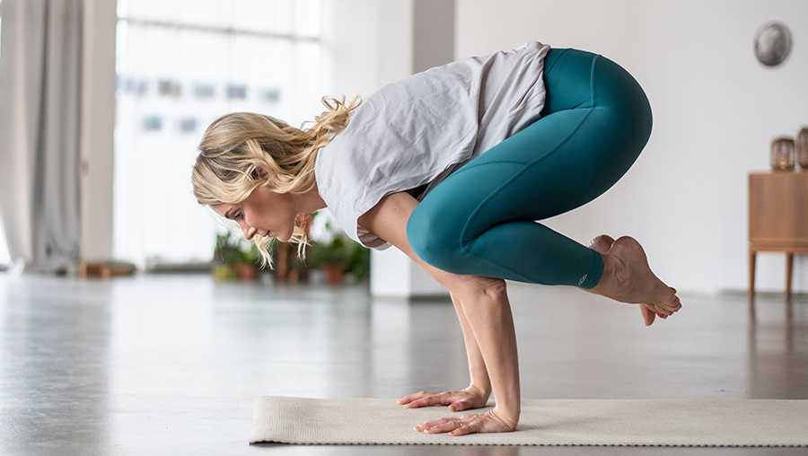 Einbeiniges Hundeyoga